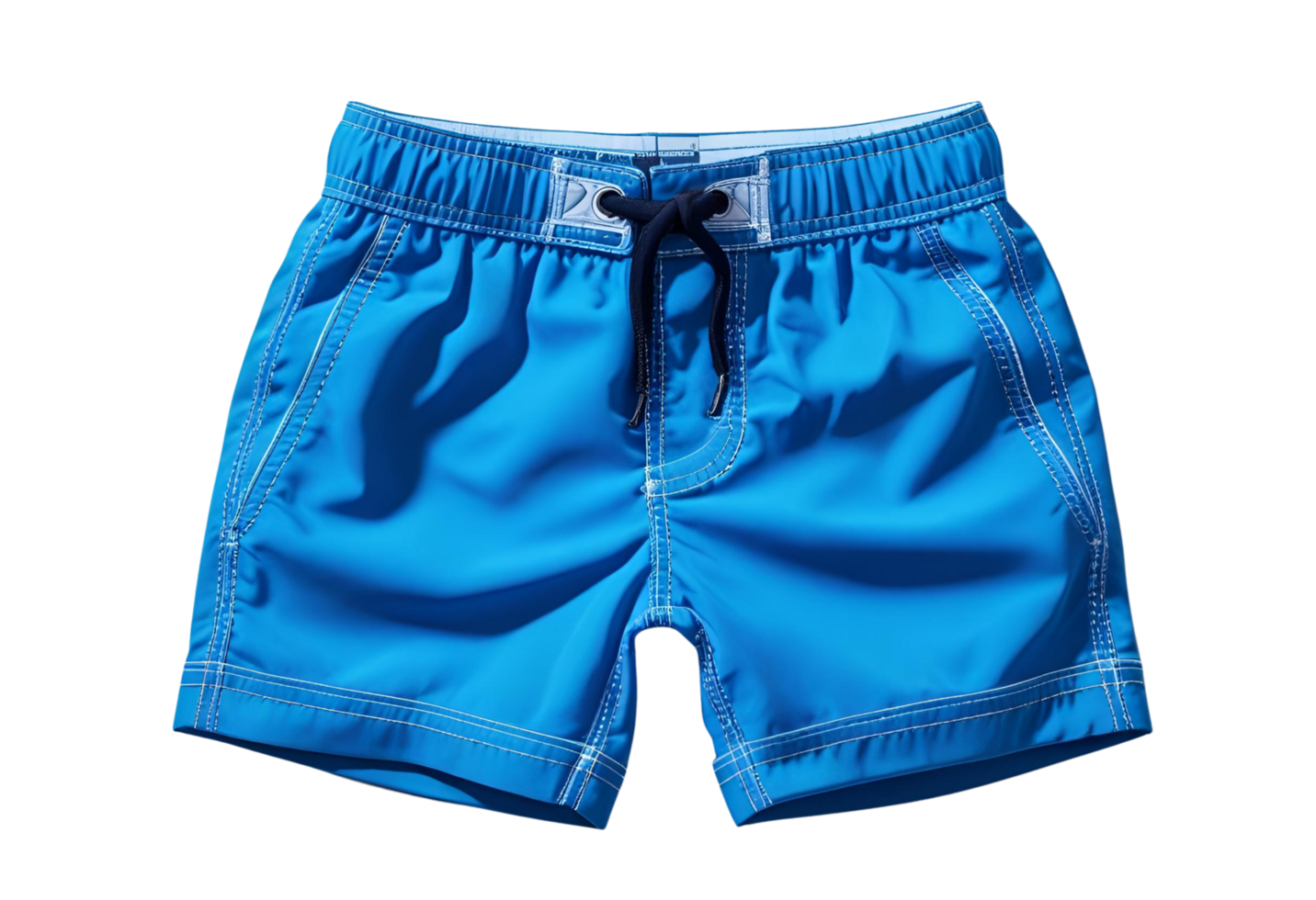 Blue summer swim bathing pants for boys isolated product display. png
