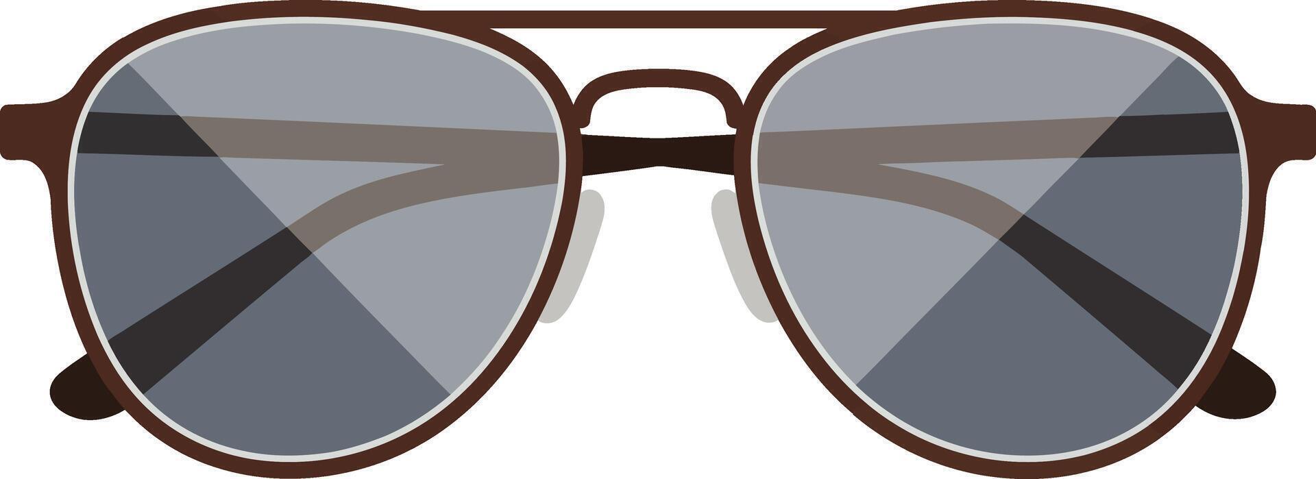Retro aviator sunglasses with brown frame and reflective lenses fashion accessory for casual and stylish looks vector