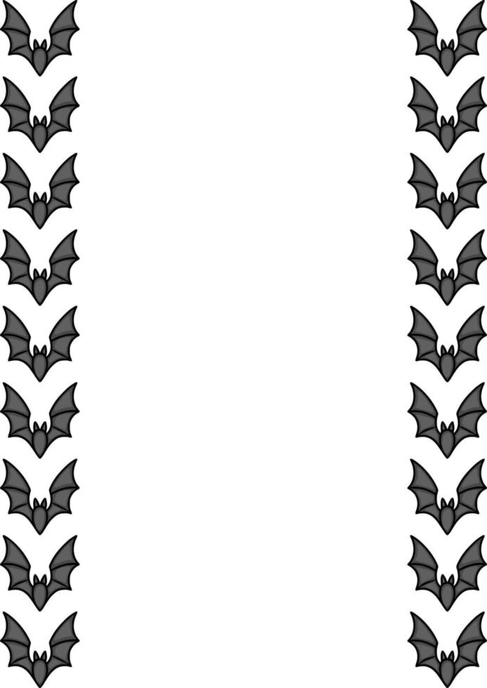 Elegant border design featuring a repeating pattern of stylized bats, perfect for Halloween invitations or gothicthemed projects. vector