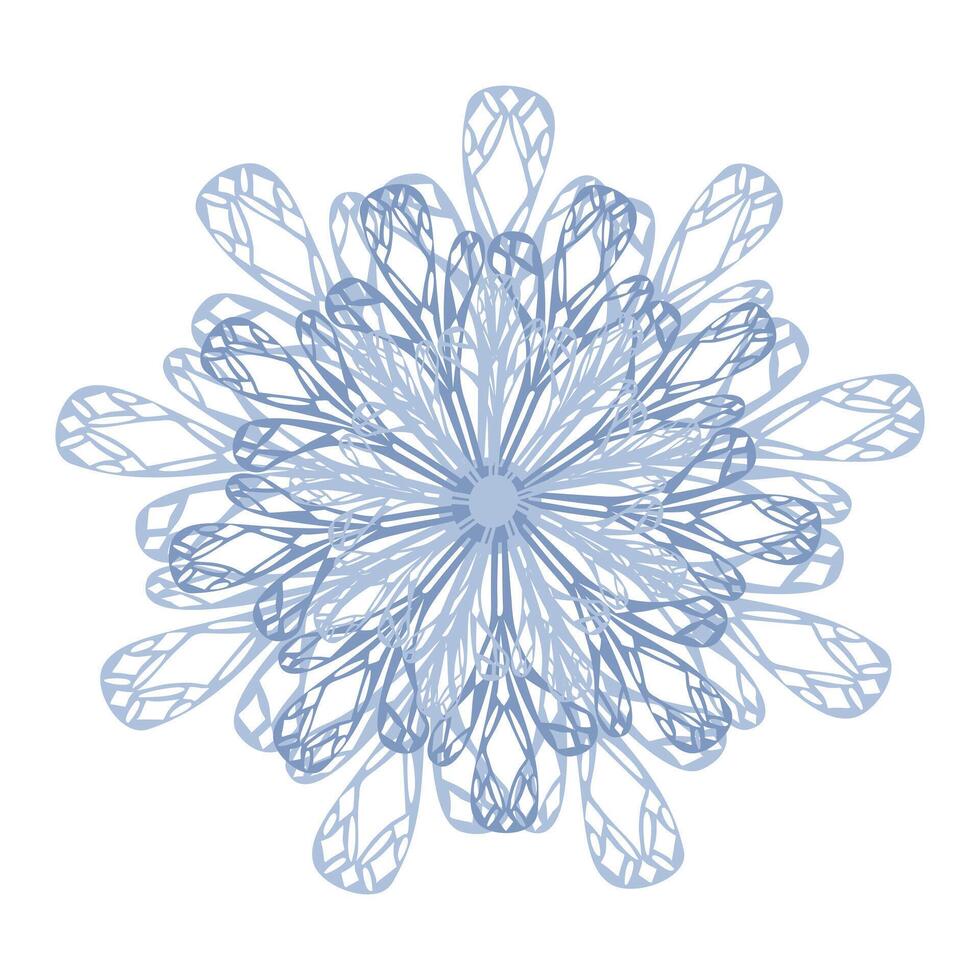 Intricate Blue Mandala A Delicate Seamless Pattern of Interwoven Floral Motifs for Festive Designs vector