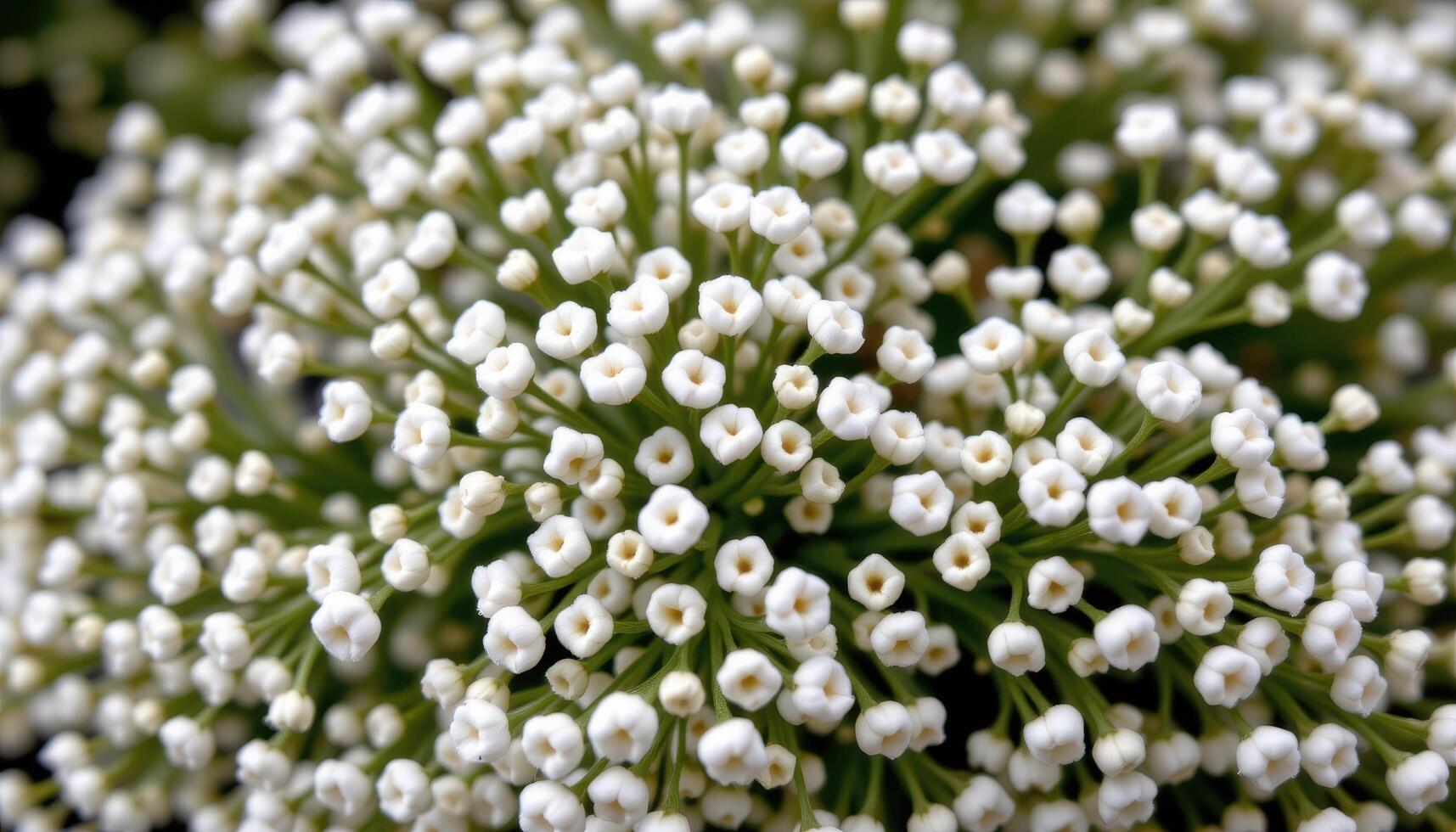 close up view of baby's breath creating a cloud like effect with thousands of tiny white blossoms. photo