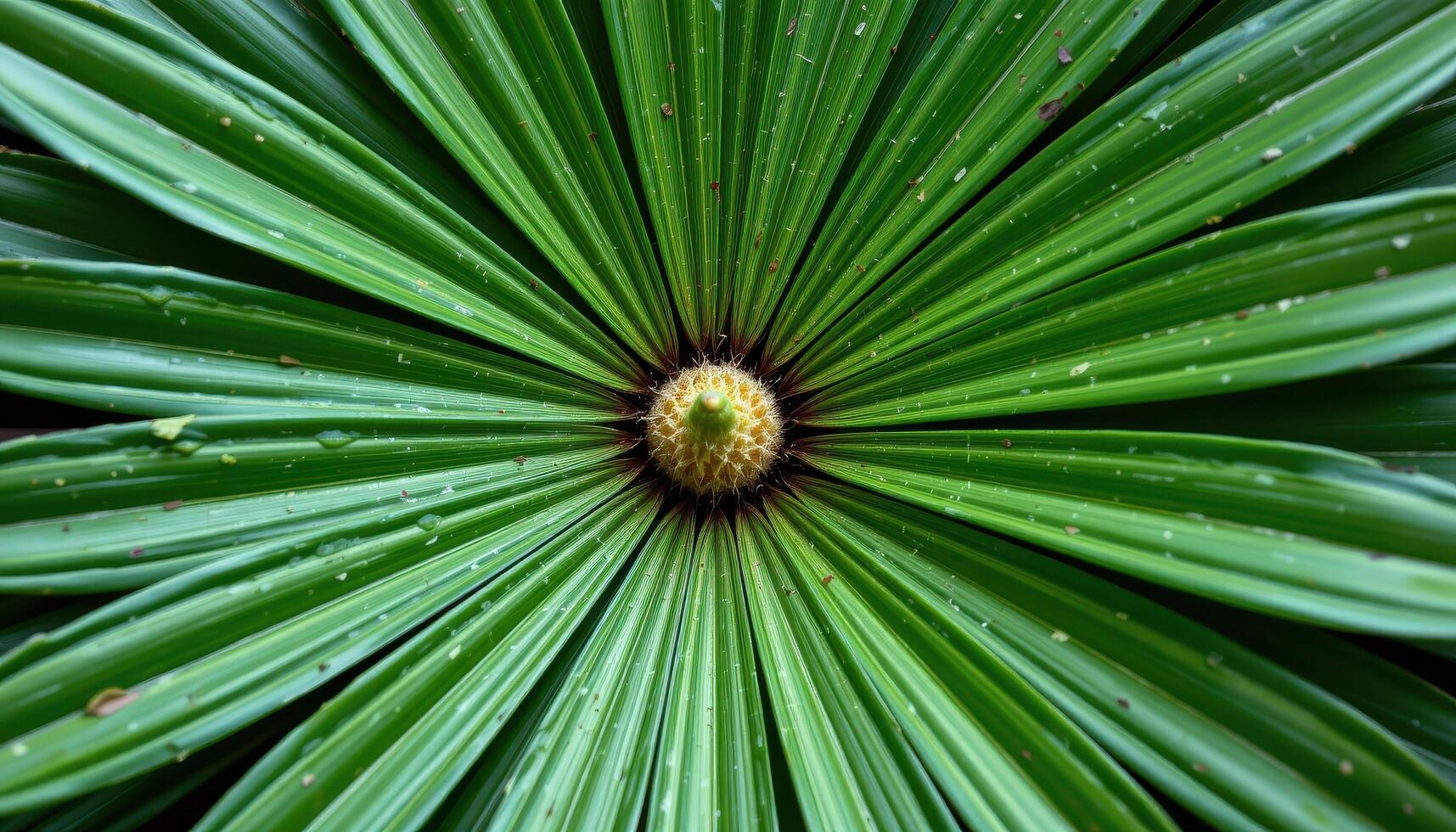 close up view of umbrella plant leaves fanning out in radial symmetry. photo