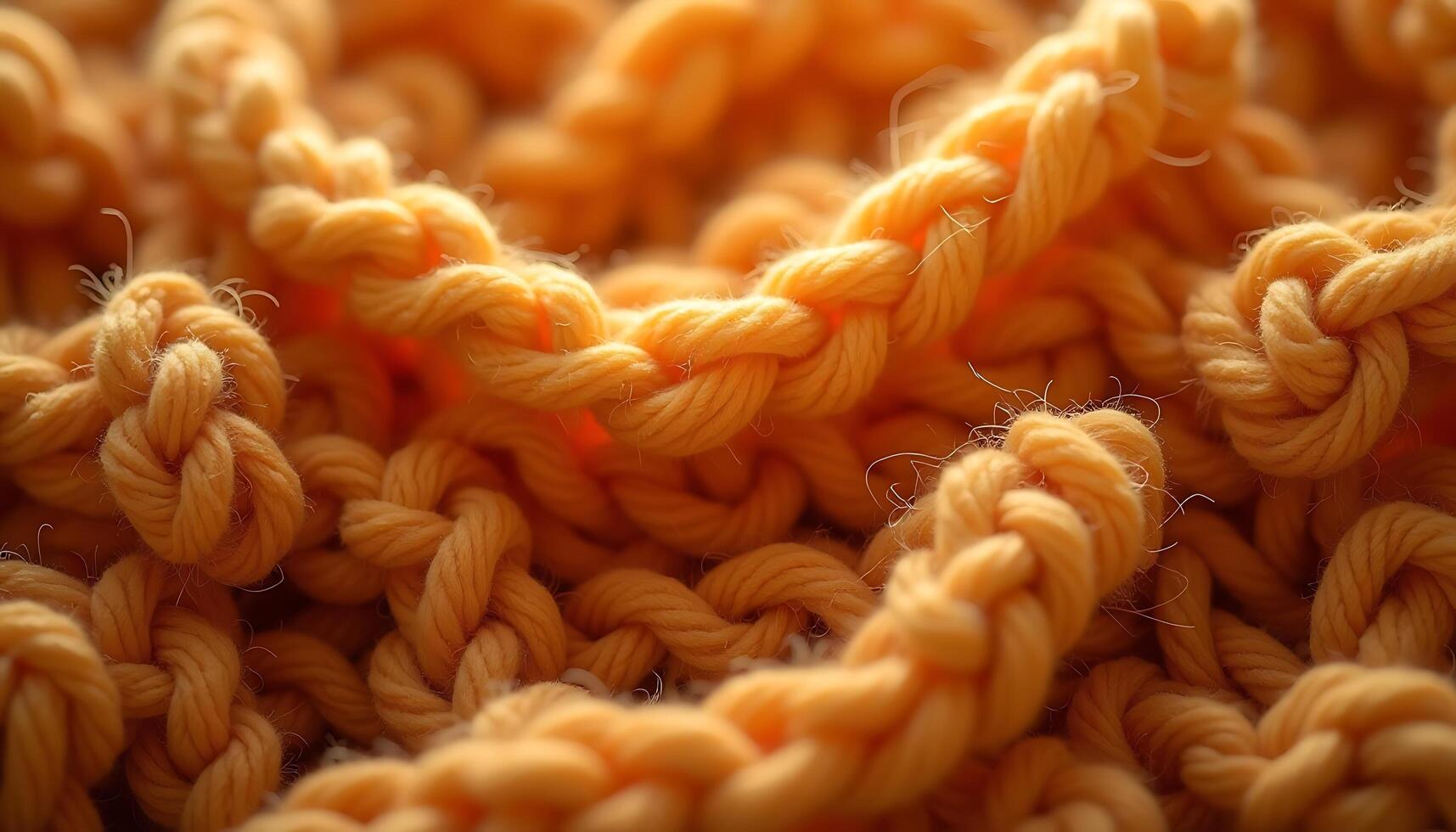 Close up of a pile of orange yarn photo