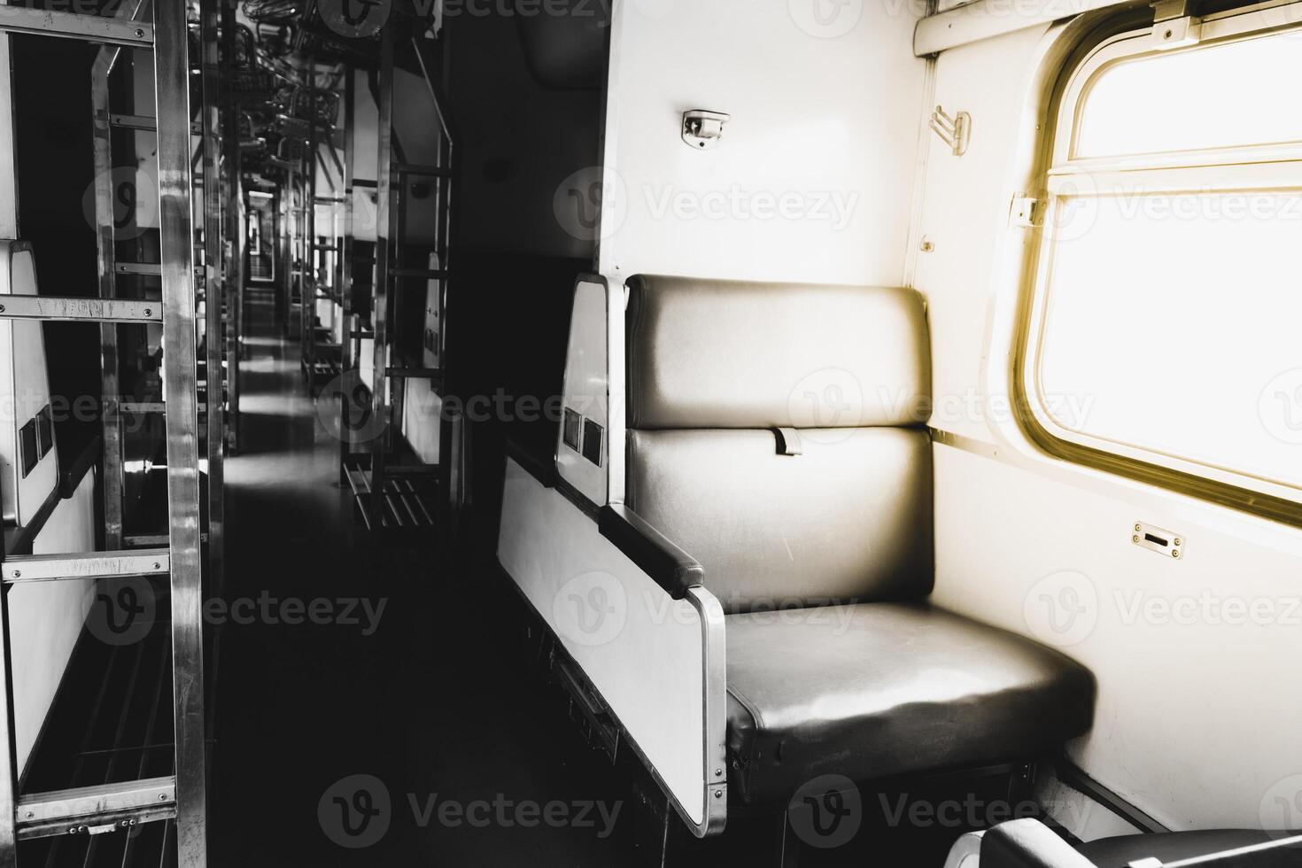 A black and white photo of a train car