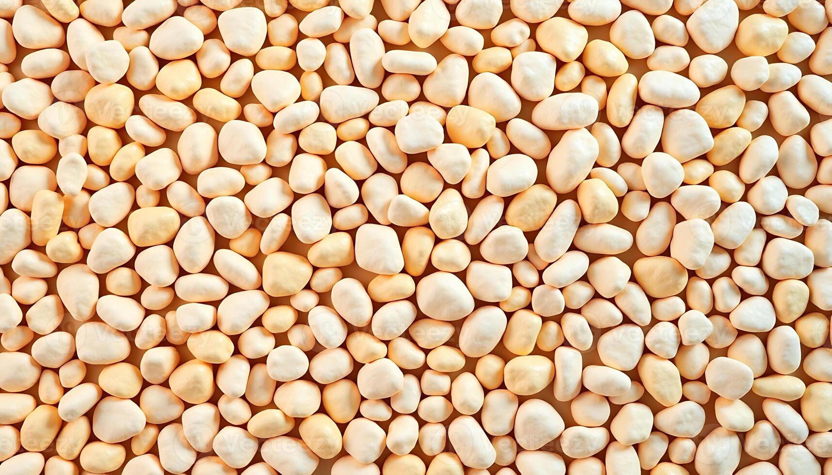 Pile of White and Beige Smooth Stones Creates Calming Zen Aesthetic photo