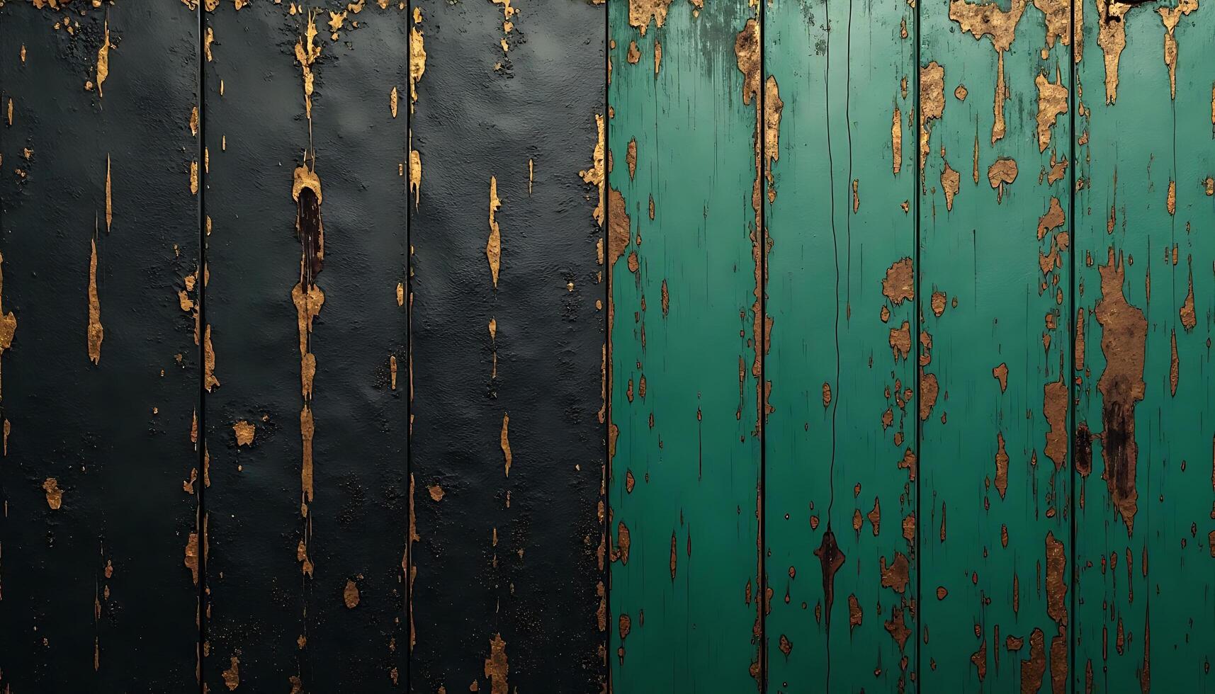 Distressed Wood Panel Background with Black and Green Colors photo