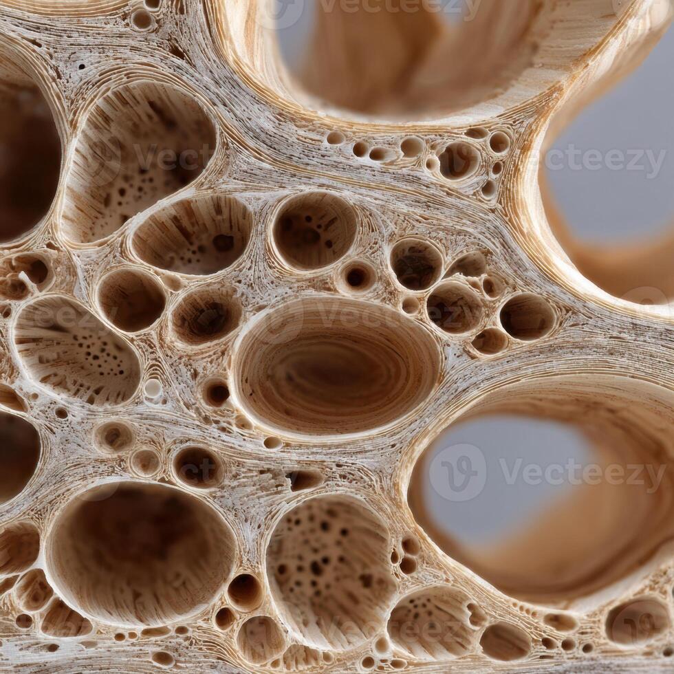 A close up of a bone structure photo