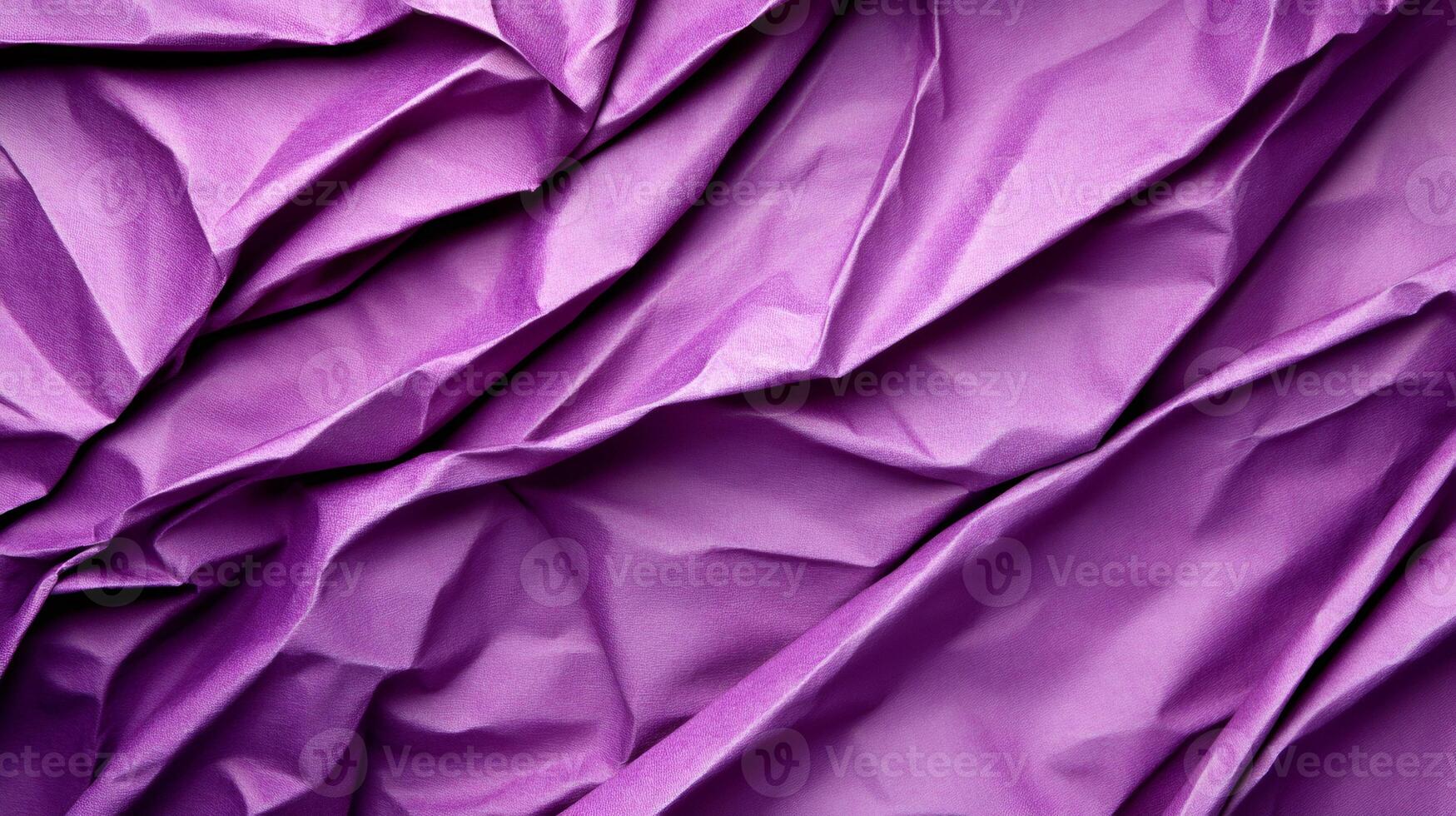 Crumpled purple wrapping paper forms abstract background texture photo