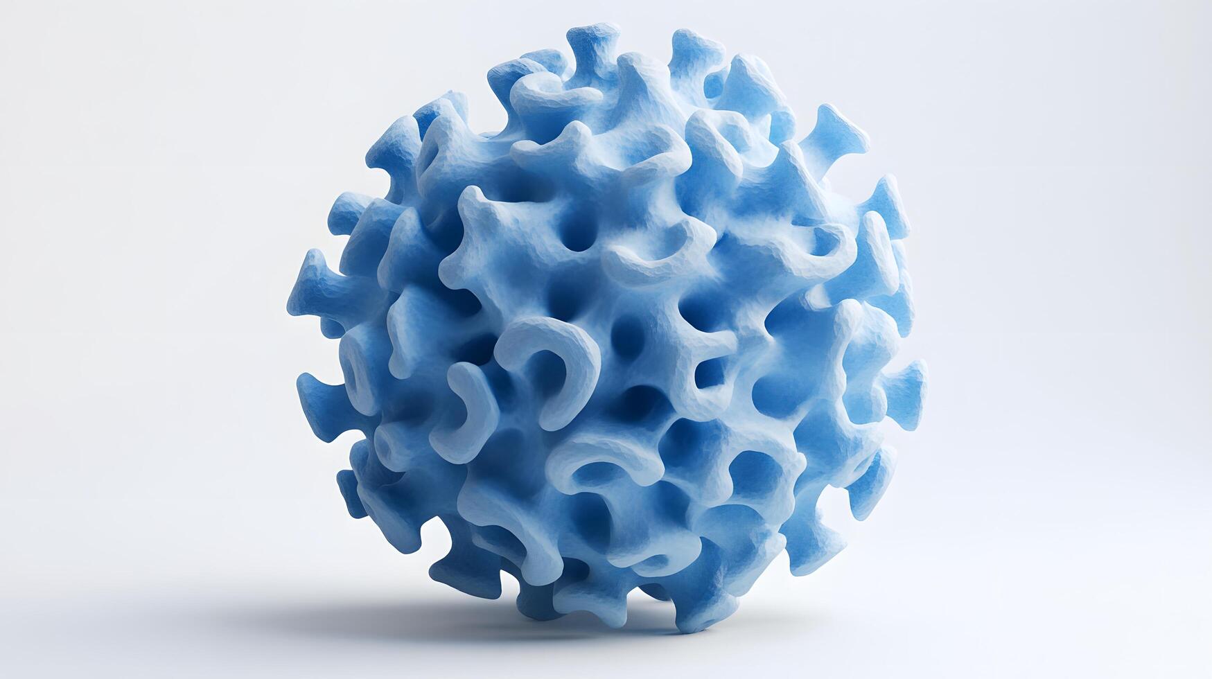 A blue object with many holes in it photo