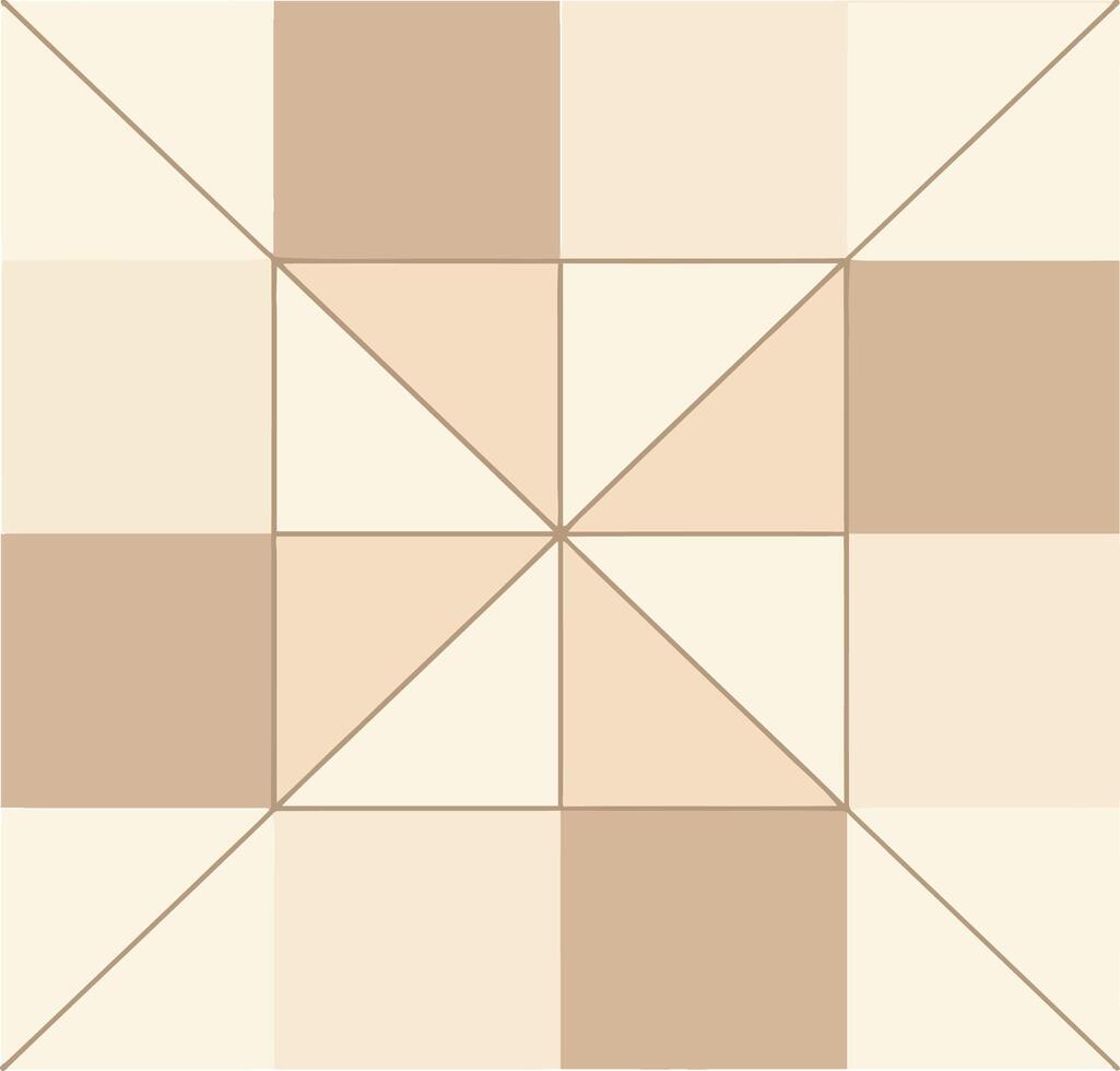Abstract geometric pattern with beige and cream color blocks in minimalist style design vector
