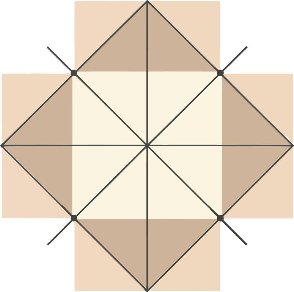 Abstract geometric shape with beige and brown tones digital design for modern art and decoration purposes vector