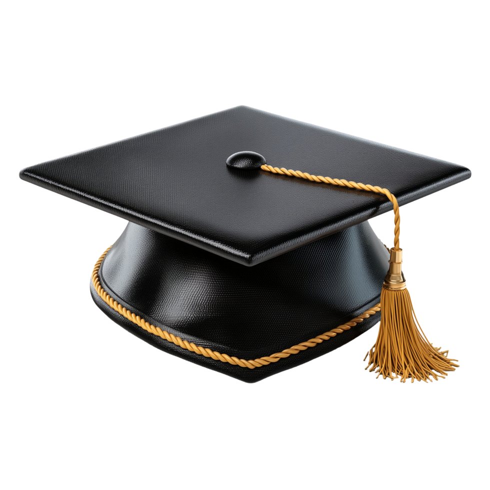 Graduation cap academic achievement mortarboard ceremony celebration isolated on transprint background png