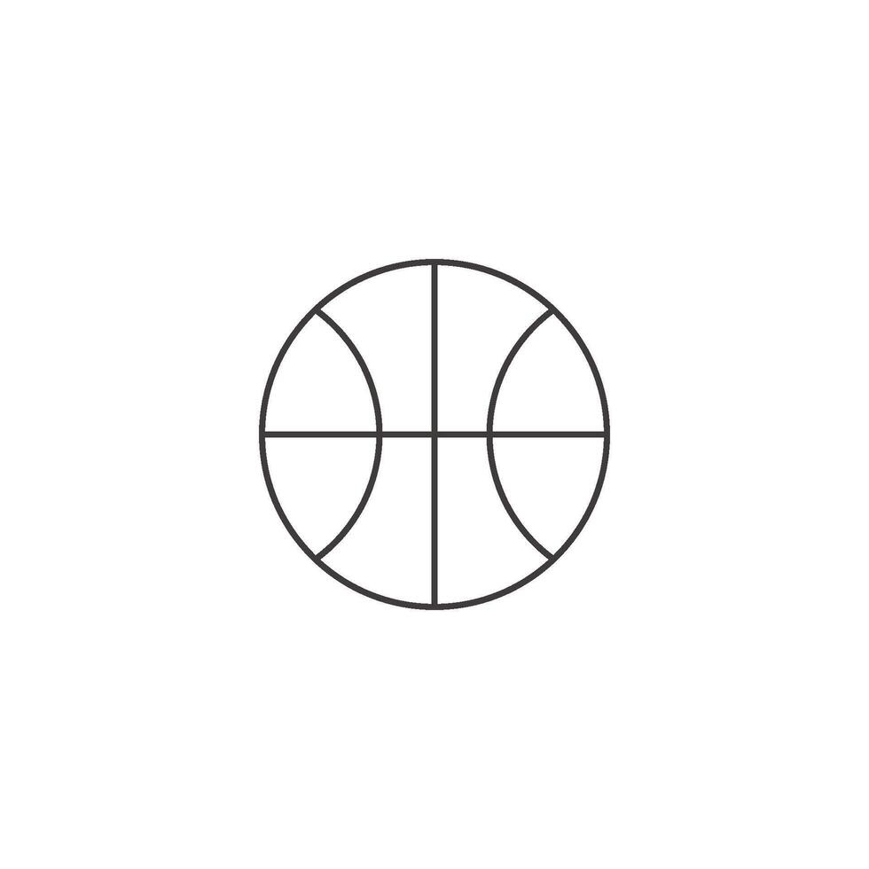 An outline icon of a basketball, representing the sport and its primary equipment. vector