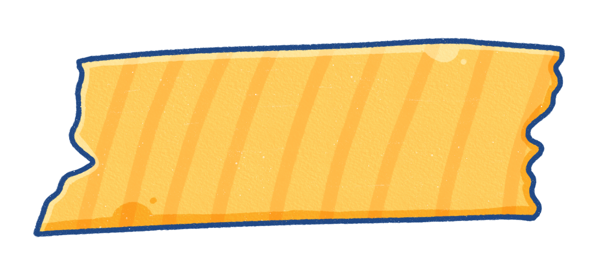 Illustration of Striped Yellow Washi Tape png