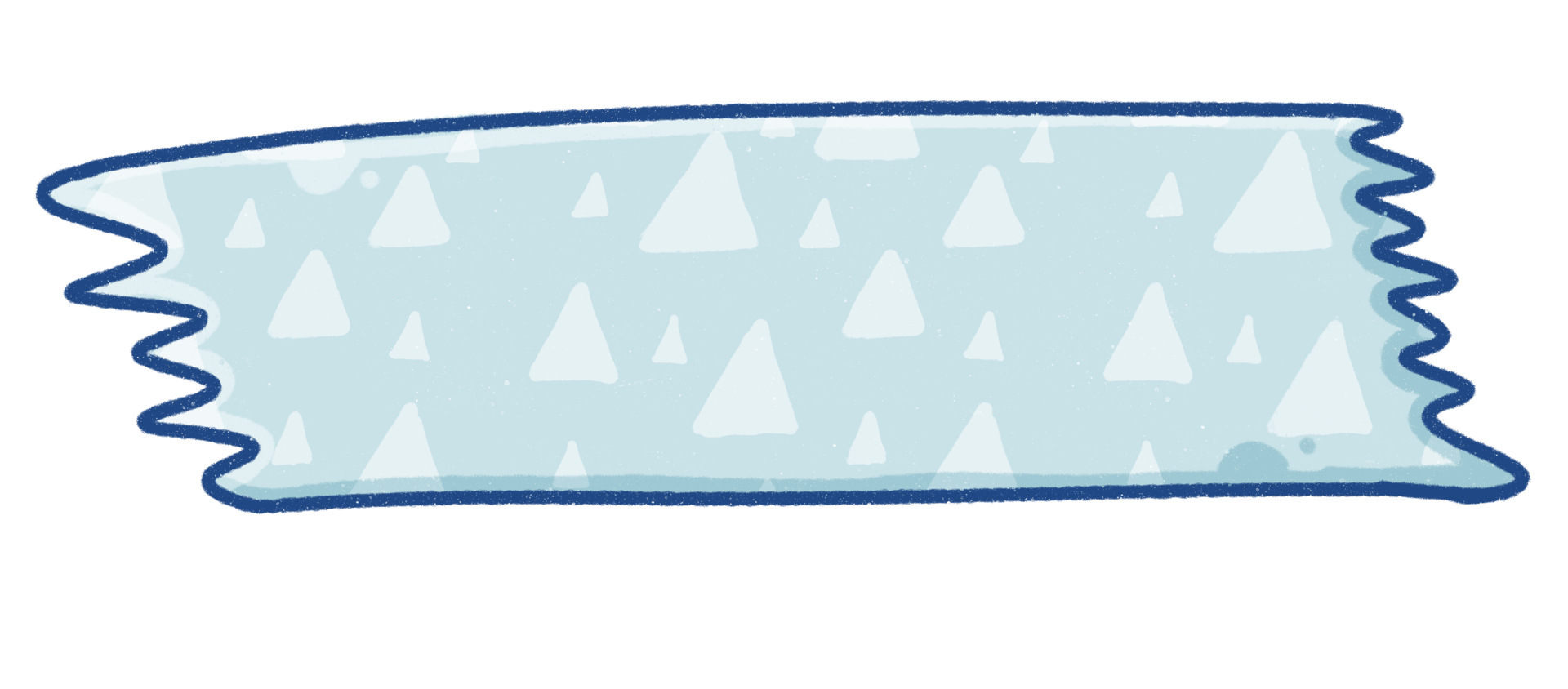 Blue Washi Tape with Triangle Pattern png