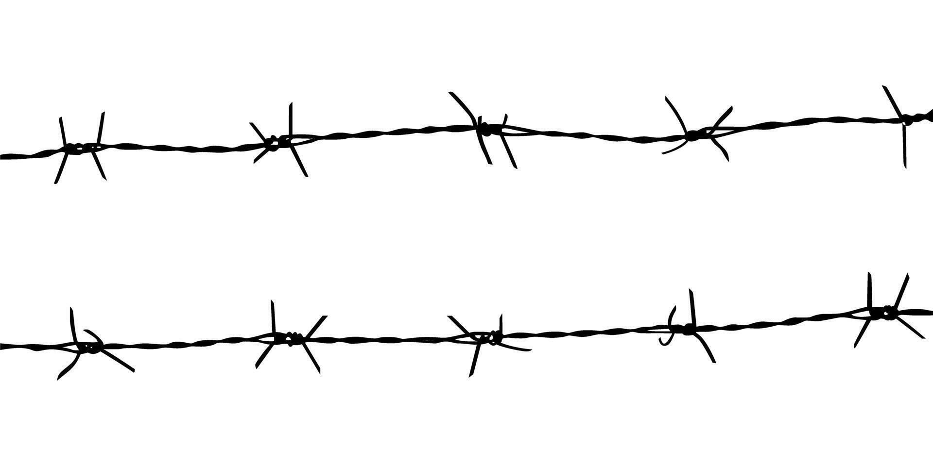 Barbed Wire Silhouette, can use for art illustration, decoration, pattern, ornate, etc. Flat Style and Editable vector