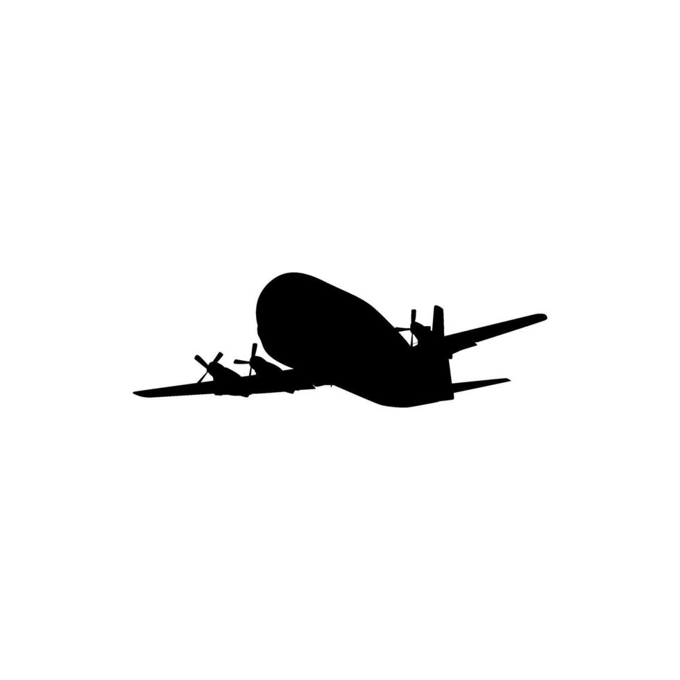 Big Plane Cargo aircraft, freight aircraft, freighter, airlifter or cargo jet. Size Color Editable vector