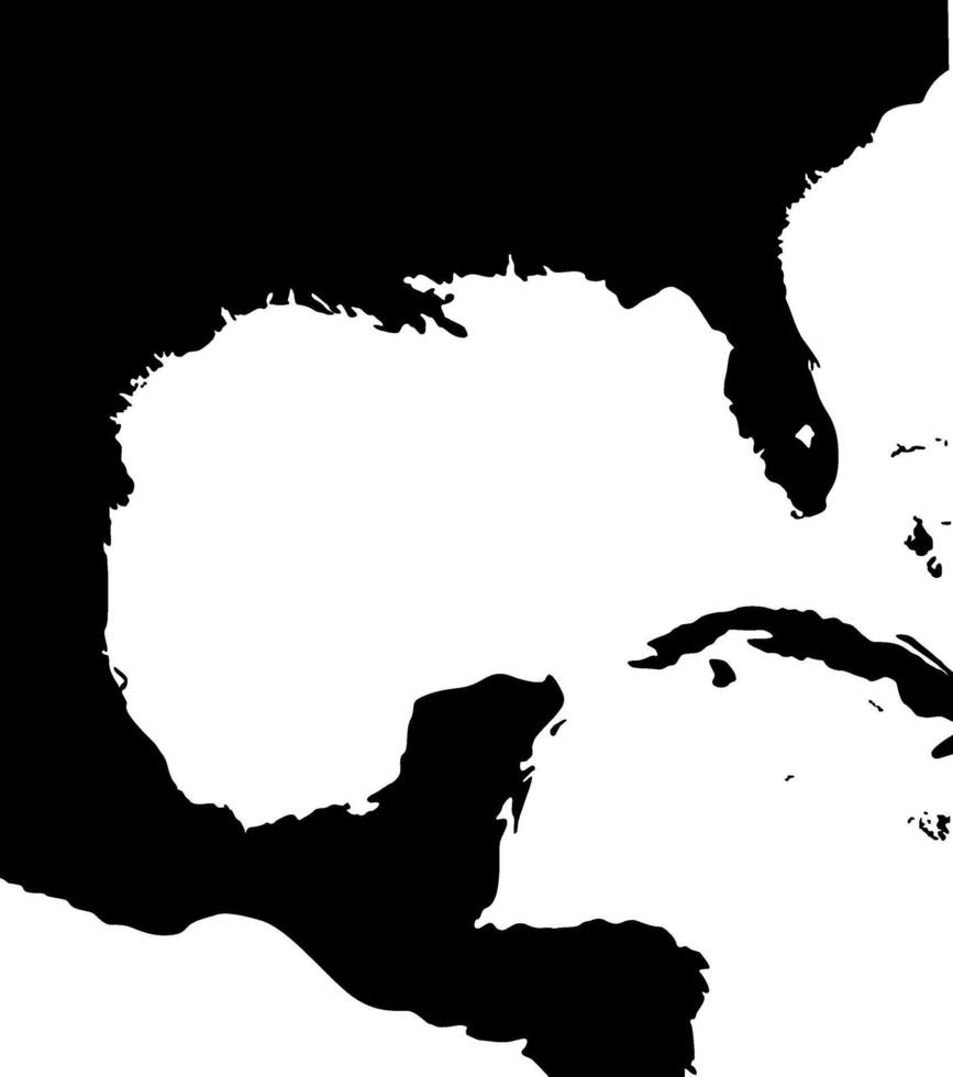 Map of the Gulf Coast, geographic area in the extreme southern United States along the northern portion of the Gulf of Mexico. Color and Size Editable vector