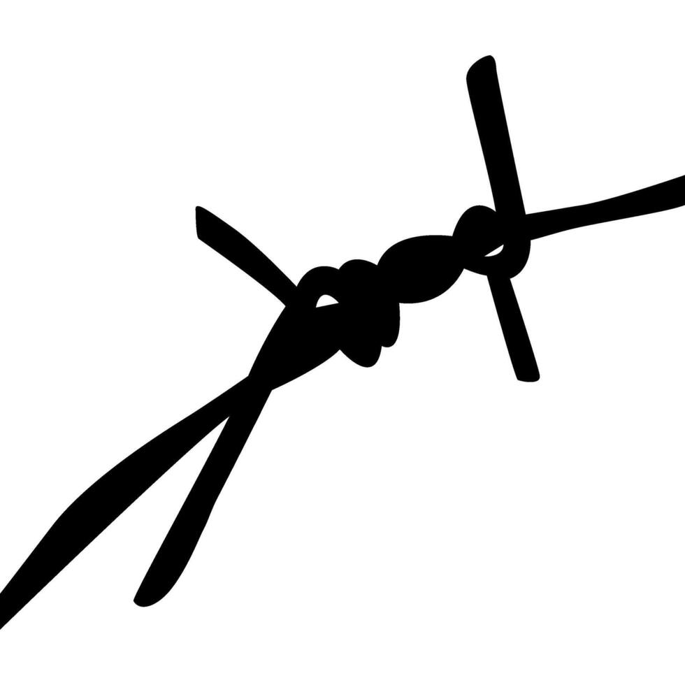 Barbed Wire Silhouette, can use for art illustration, decoration, pattern, ornate, etc. Editable vector