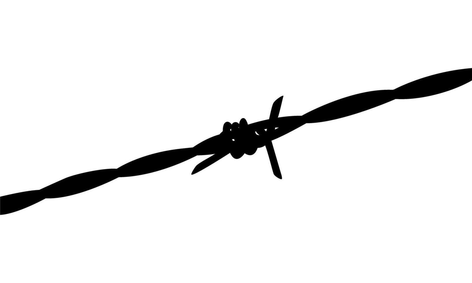 Barbed Wire Silhouette, can use for decoration, pattern, ornate, art illustration, or graphic design element. Flat Style and Size Editable vector