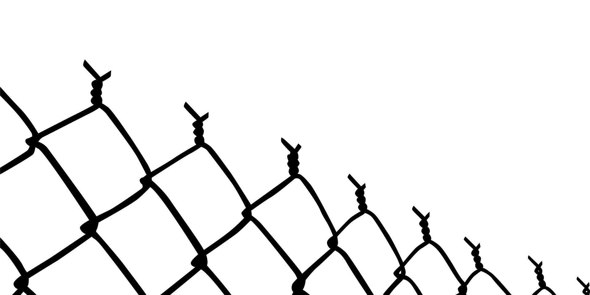 Barbed Wire Silhouette vector