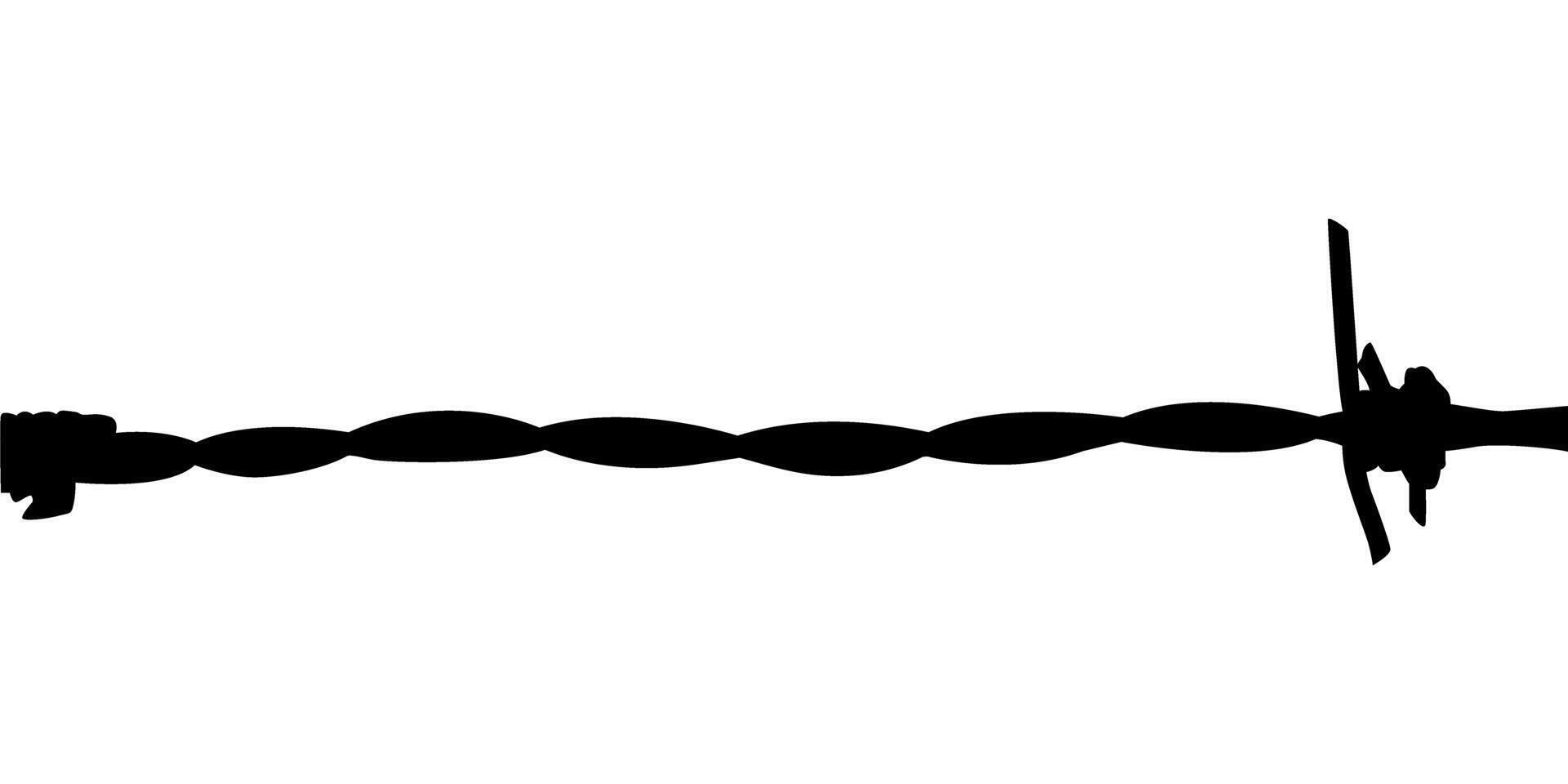 Barbed Wire Silhouette, can use for decoration, pattern, ornate, art illustration, or graphic design element. vector