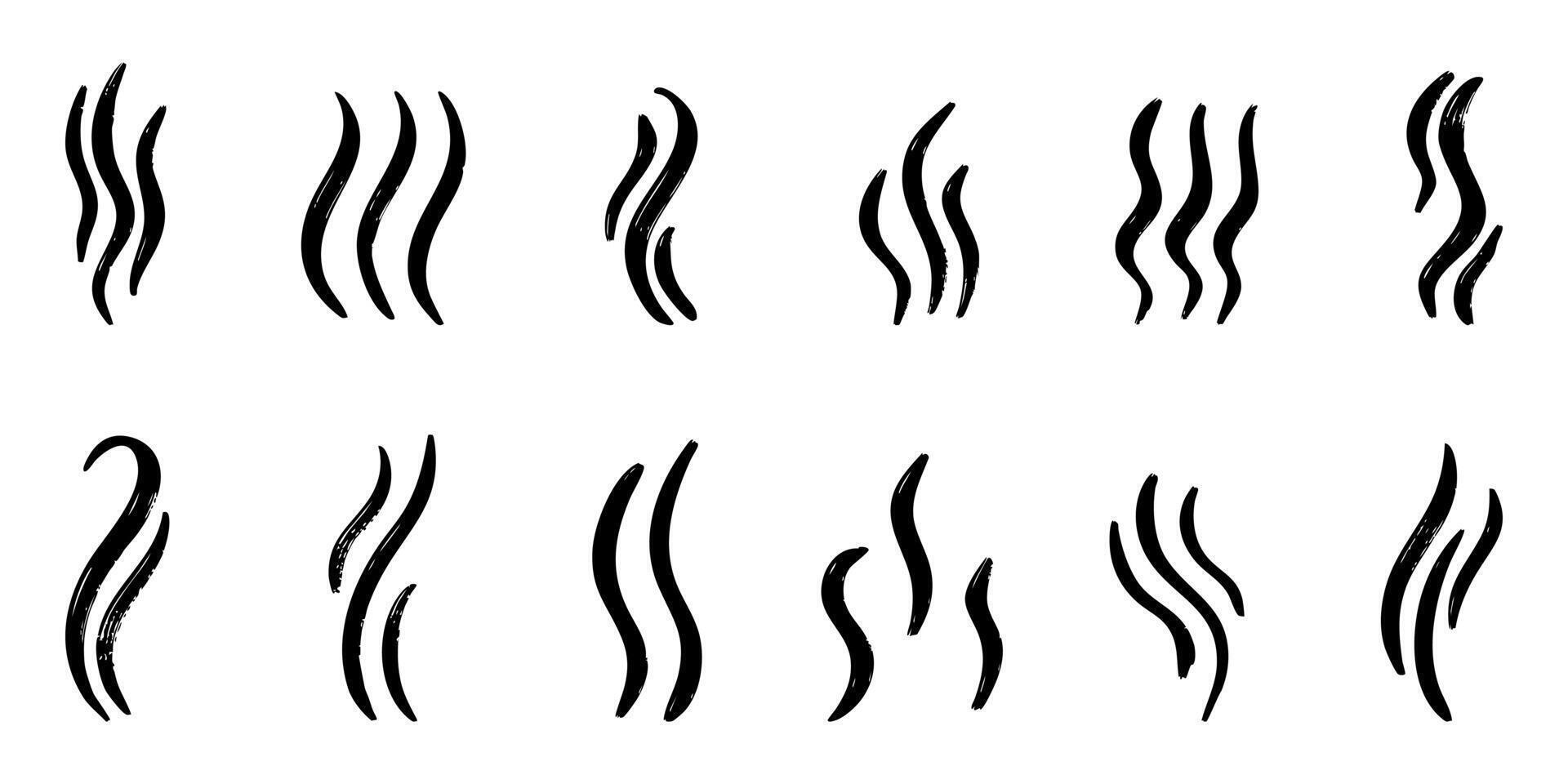 Doodle sketch style of smoke symbol drawn illustration for concept design vector