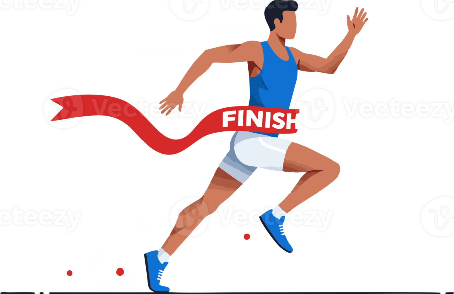 A man running with a ribbon on his back png