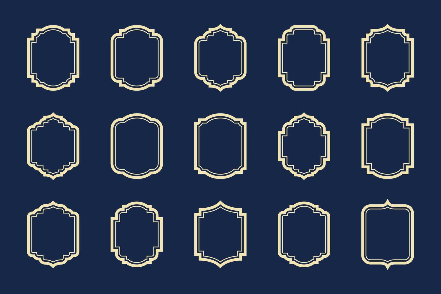 Decorative Frame elements mega set isolated on dark backgrounds. Set of luxury vintage frames vector