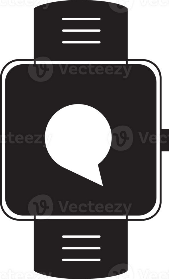 smartwatch with chat icon png