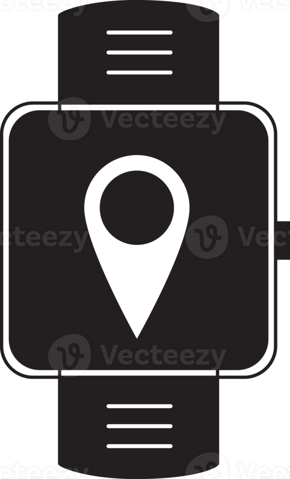 smartwatch with location icon png