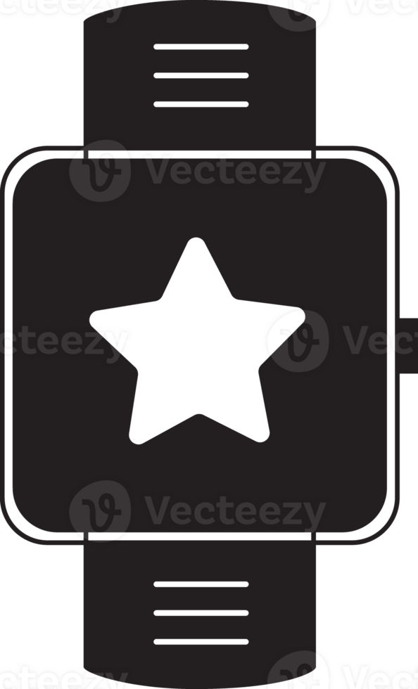 smartwatch with star icon png