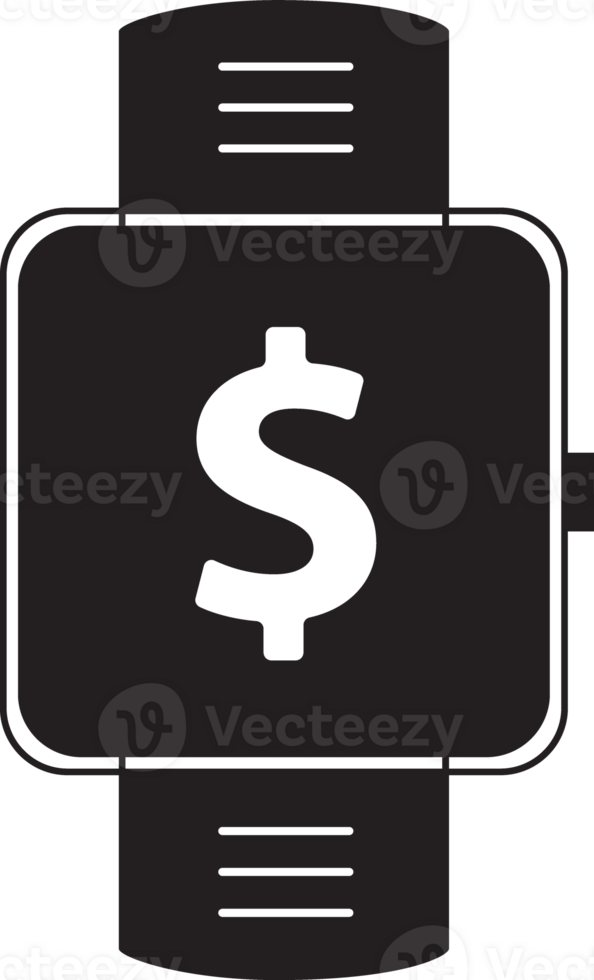 smartwatch with dollar icon png