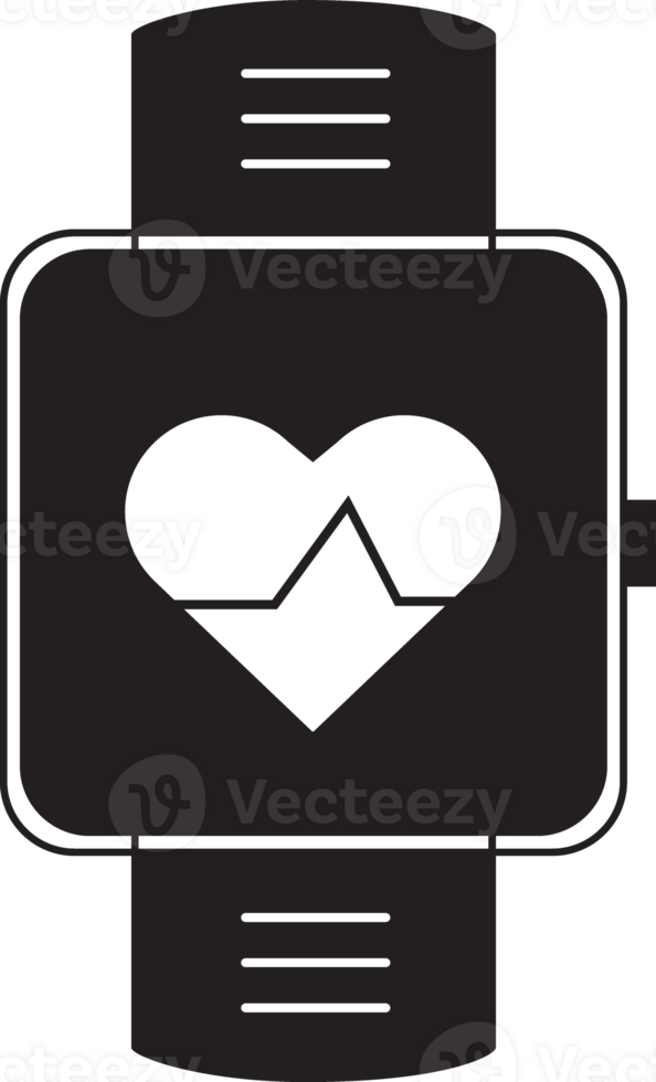 smartwatch with heart icon png