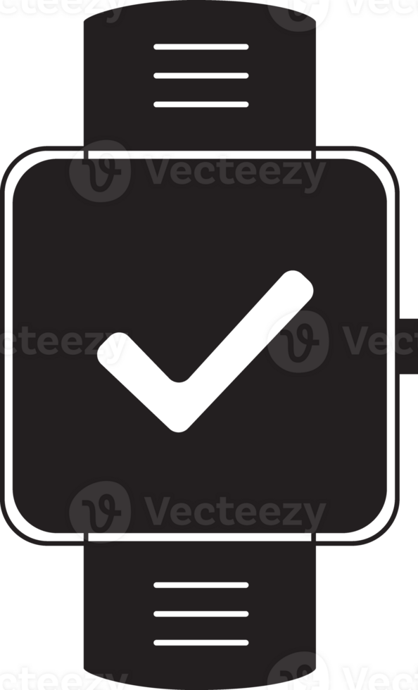smartwatch with checkmark icon png