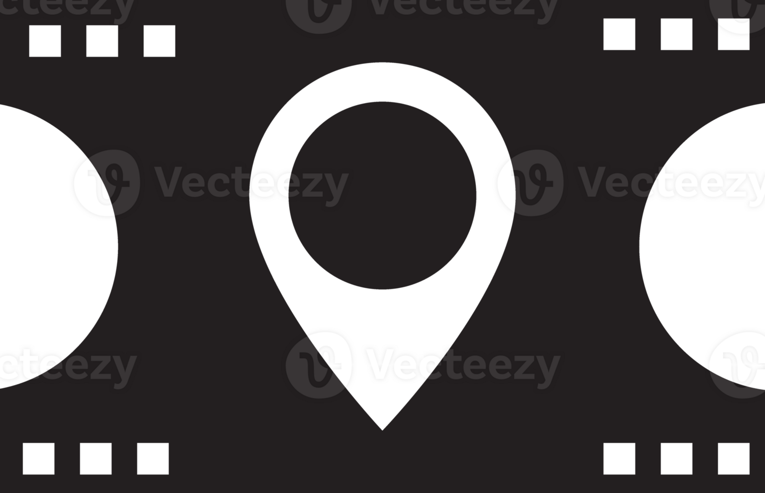 black and white movie ticket location icon png