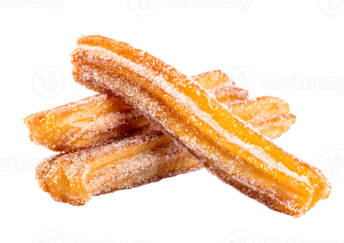 Deliciously crispy churro on a transparent background. Perfect for dessert illustrations in format. png