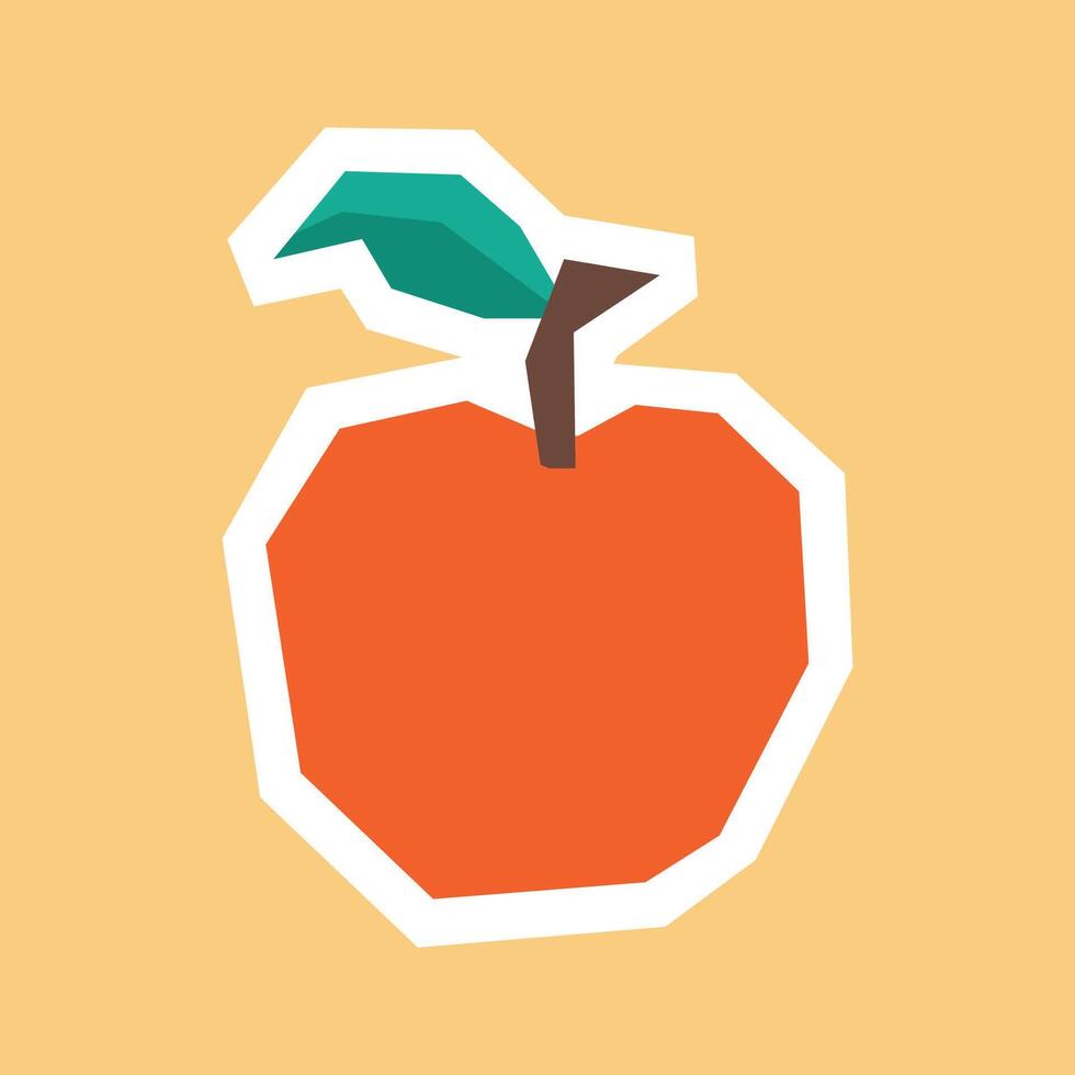 Illustration of a colorful orange fruit vector