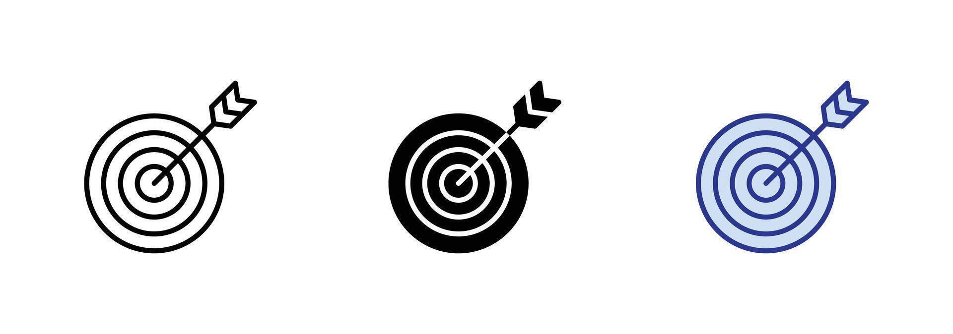 Target symbol. Goal icon design. Target goal with arrow isolated on white background vector