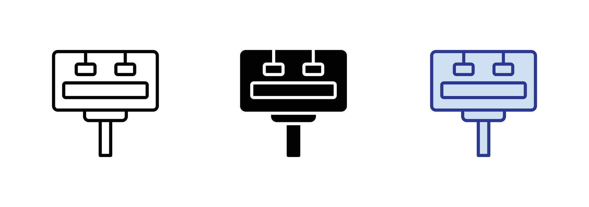 Advertising billboard icon in unique design. billboard glyph icon vector