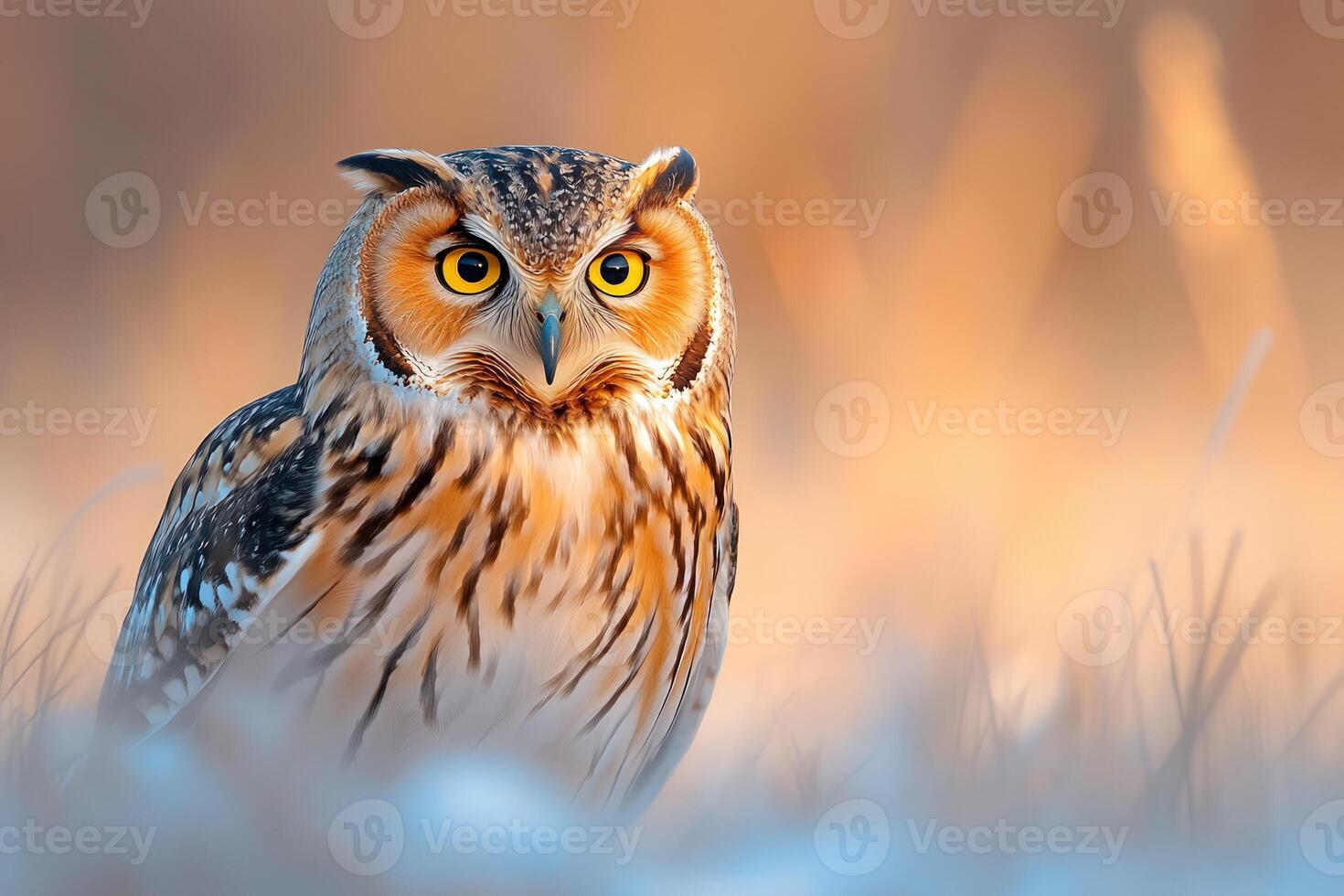 Owl in golden light photo