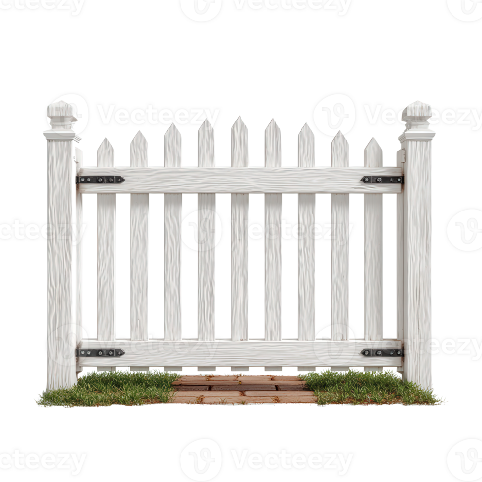 A white picket fence with a wooden base png