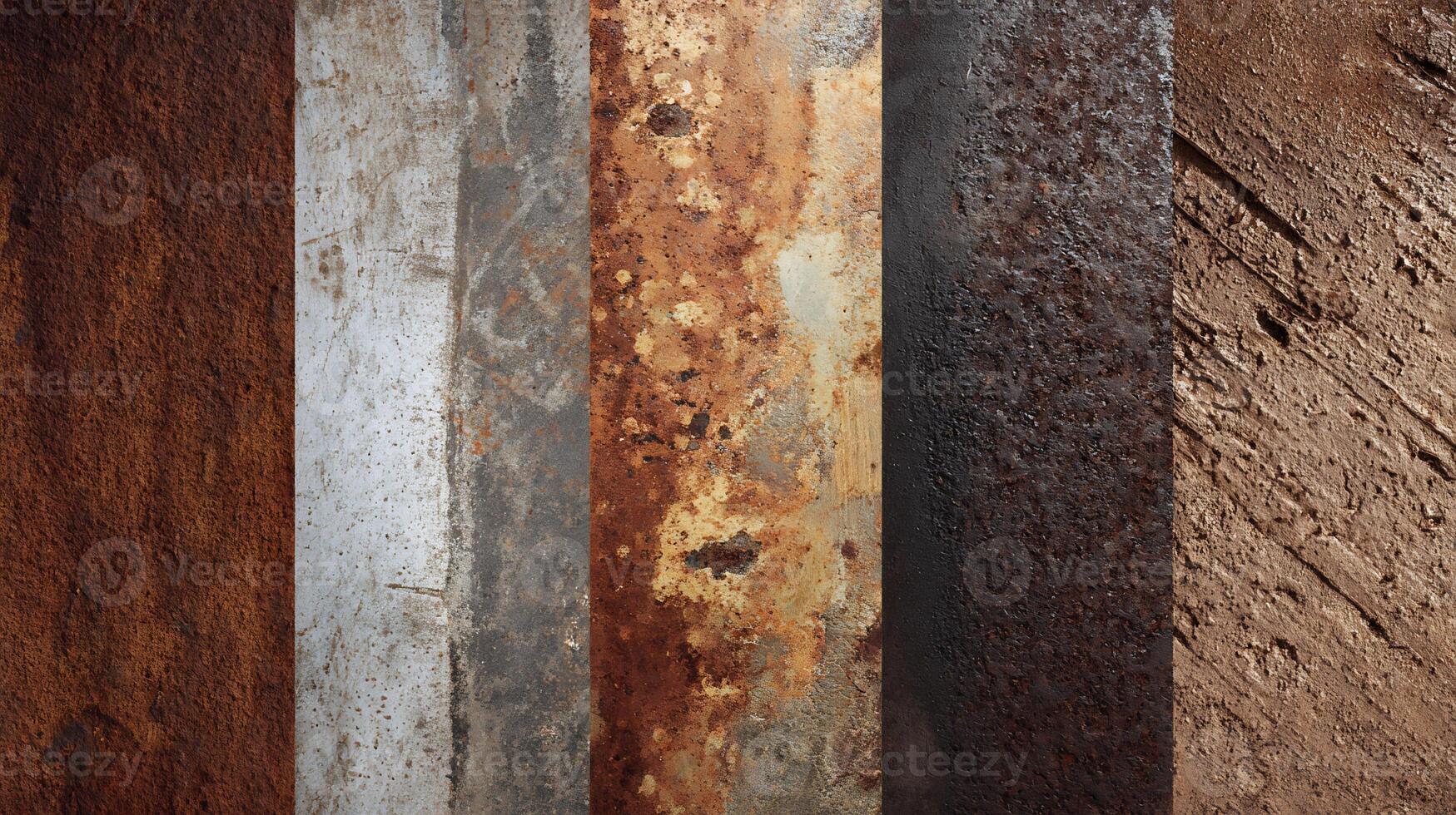 Collection of diverse textures including rusty metal and earthy surfaces. photo