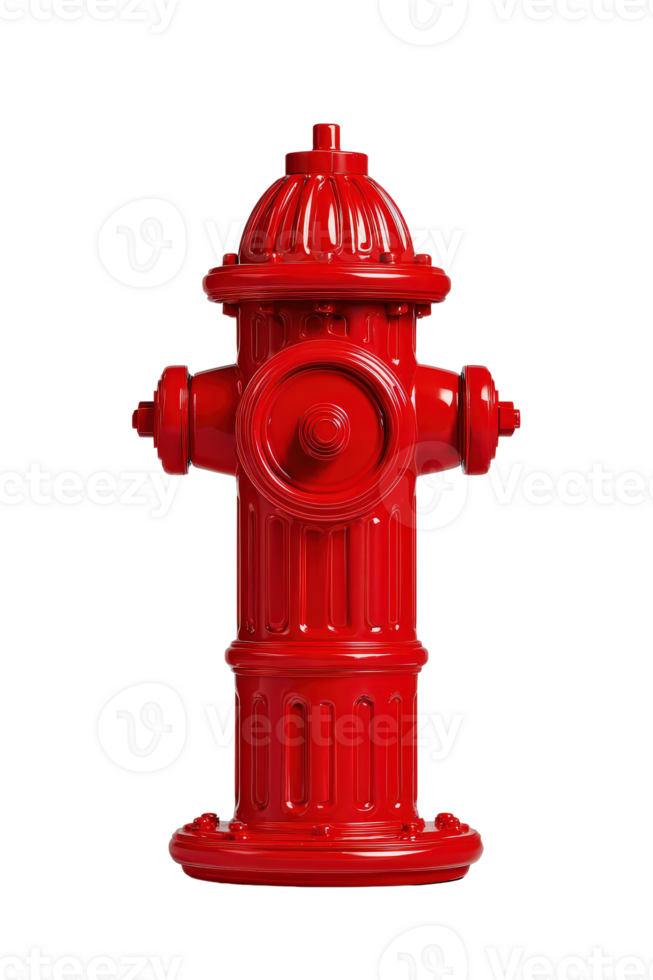 Bright Red Fire Hydrant with Classic Design for Urban Settings png