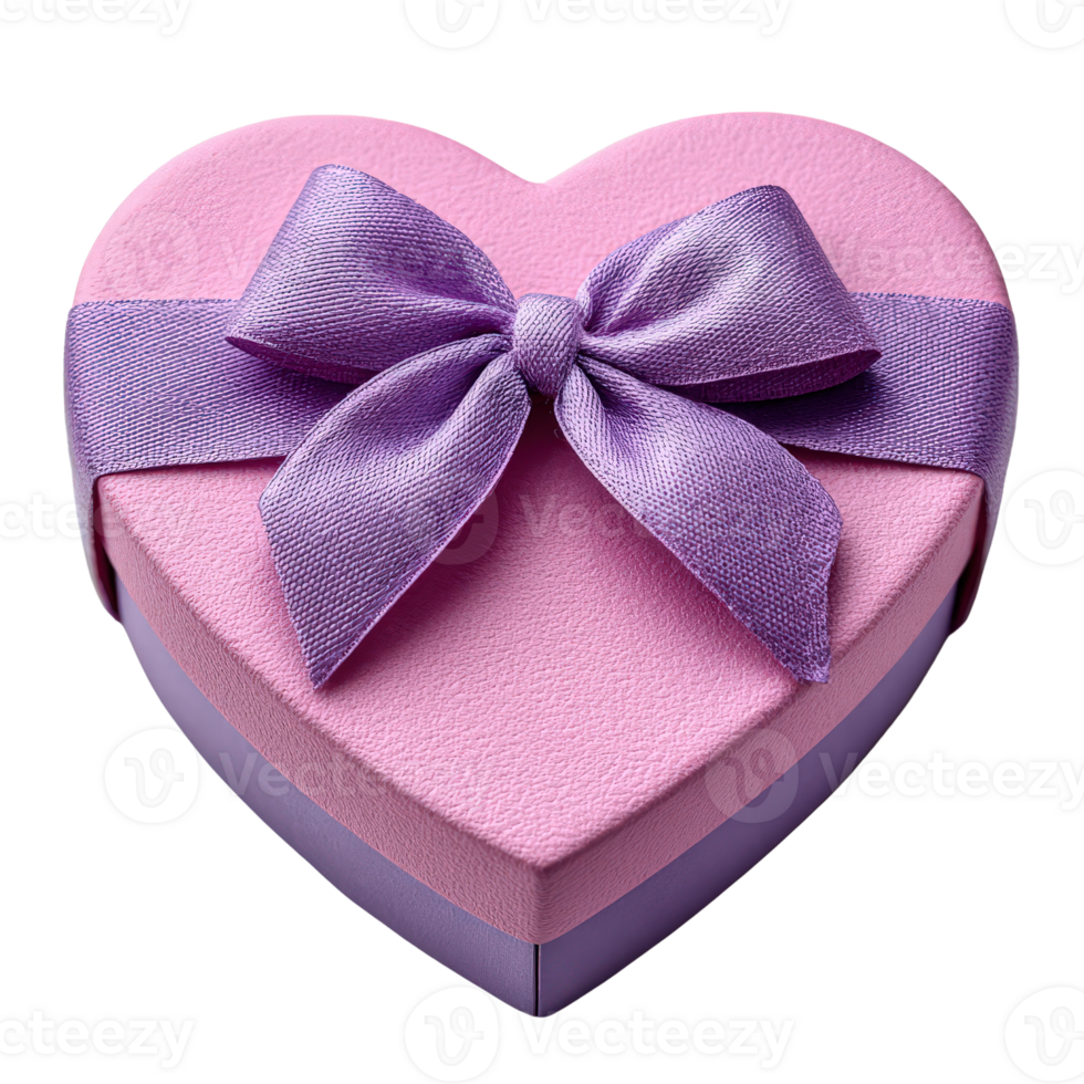 Sweet Pink Heart-Shaped Gift Box with Ribbon for Special Occasions png