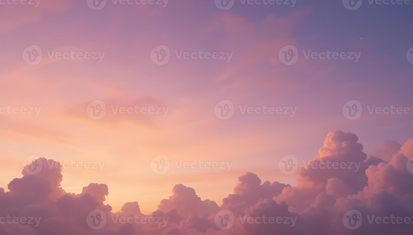 Ombre Sunset Skies with Soft Color Gradients photo