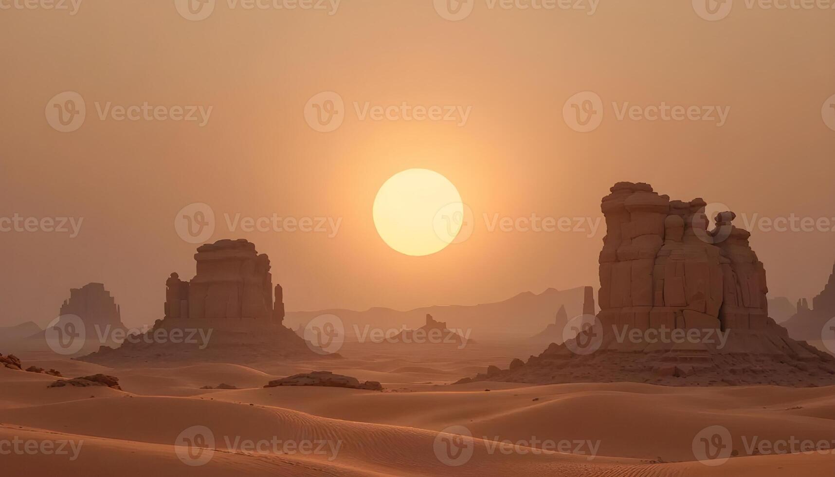 Desertcore Sunburst Shadowplay with Warm Earth Tones photo
