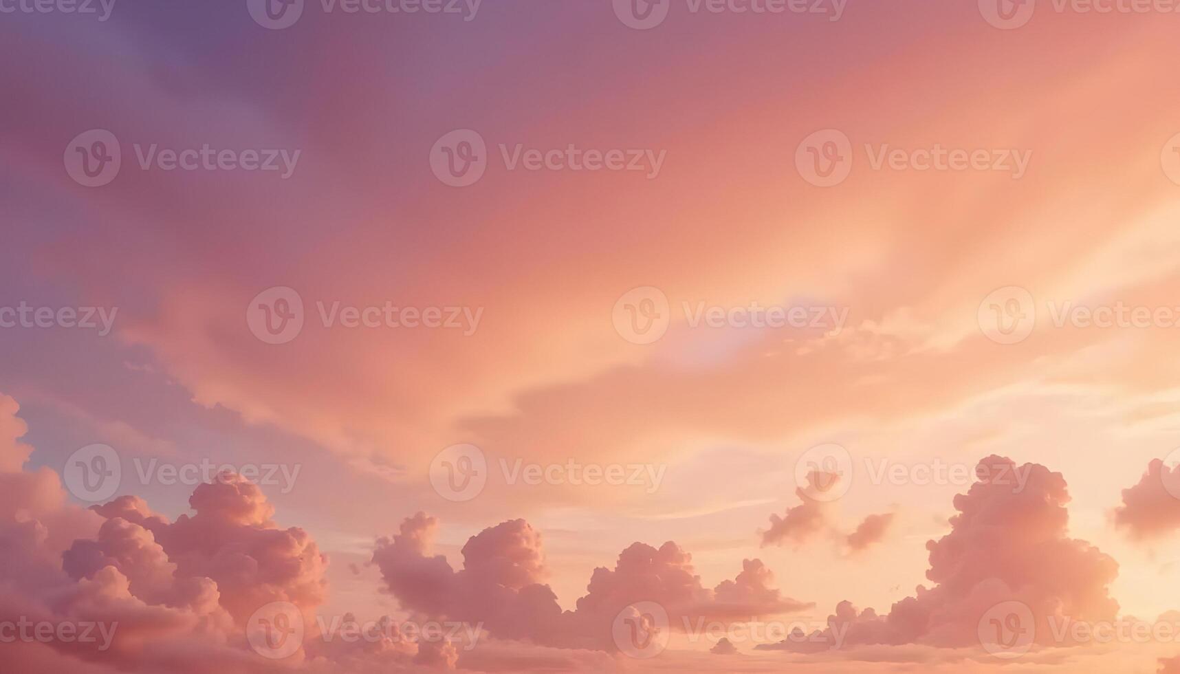 Ombre Sunset Skies with Soft Color Gradients Golden Hour photo