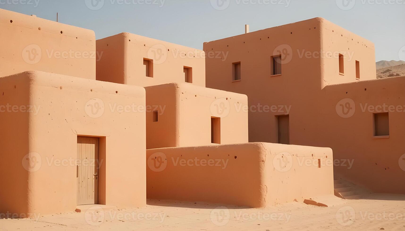 Desertcore Terracotta Walls Clay Architecture Textures photo