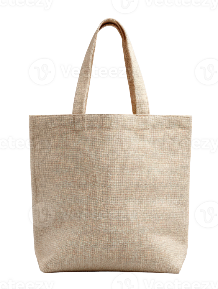 Simple Beige Tote Bag for Everyday Use and Eco-Friendly Shopping png